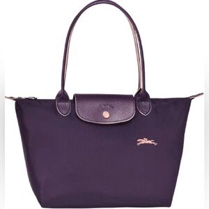 Longchamp Le Pliage club  tote in Bilberry